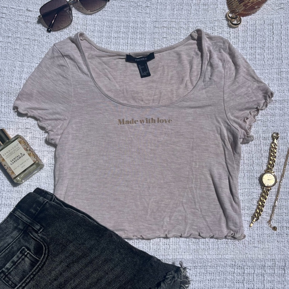 Forever 21 off-white loose graphic T size small